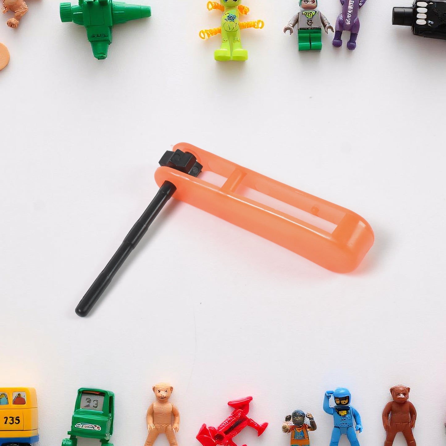 Small Colourful Non-toxic Plastic Rattle Spinner Toys For Babies Kids (1 Pc Mix Color Design) - Springkart 