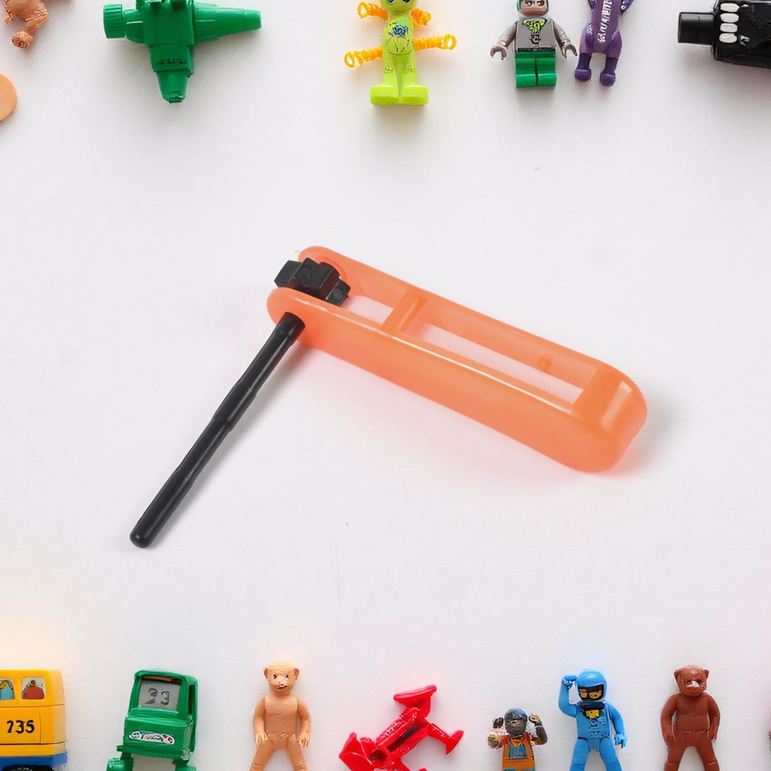 Small Colourful Non-toxic Plastic Rattle Spinner Toys For Babies Kids (1 Pc Mix Color Design) - Springkart 