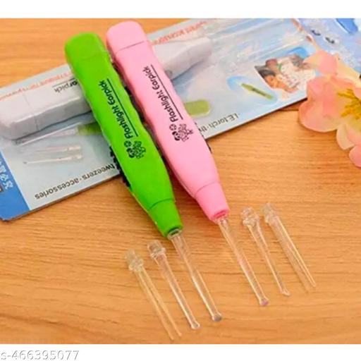 2 Pcs Ear Pick Earwax with LED Light Cleaning and Removal Tool, Curette Store Extra Extensions in Rear Better Accuracy and Precision Earpick (Multi color)