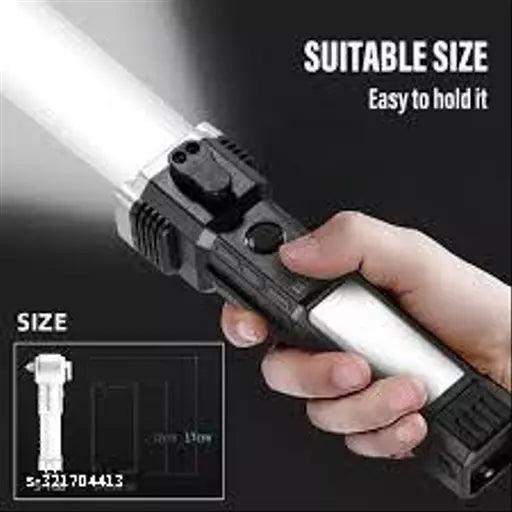 Torch LED Flashlight Long Distance Beam Range with Power Bank - Springkart 