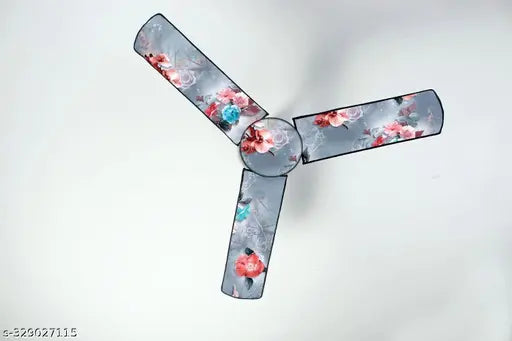 Beautiful Printed Waterproof & Dustproof Three Blade Ceiling Fan Cover Set