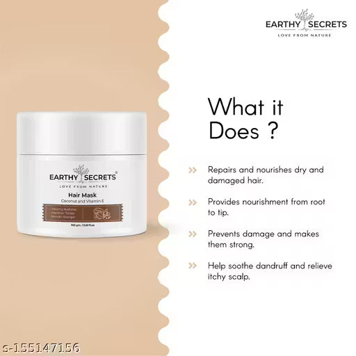 EARTHY SECRETS Coconut and Vitamin E Hair Mask For Men & Women