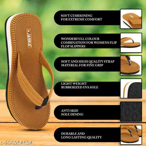 aaska super soft embossed slippers for womens & girls/ chappal for womens & girls/ party wear slippers/flipflop - Springkart 