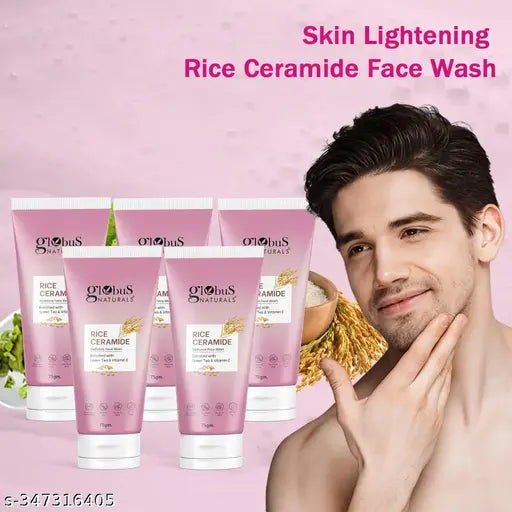 Naturals Rice Ceramide Radiance Face Wash,75 gm (Pack of 5)
