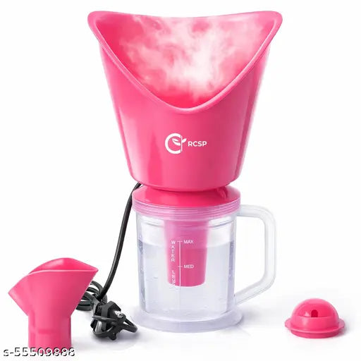 RCSP 3 in 1 vaporizer machine steamer Inhaler for cough and cold nozzle, inhaler, facial mask vaporizer machine | Pink Vaporizer| Vaporizer steamer