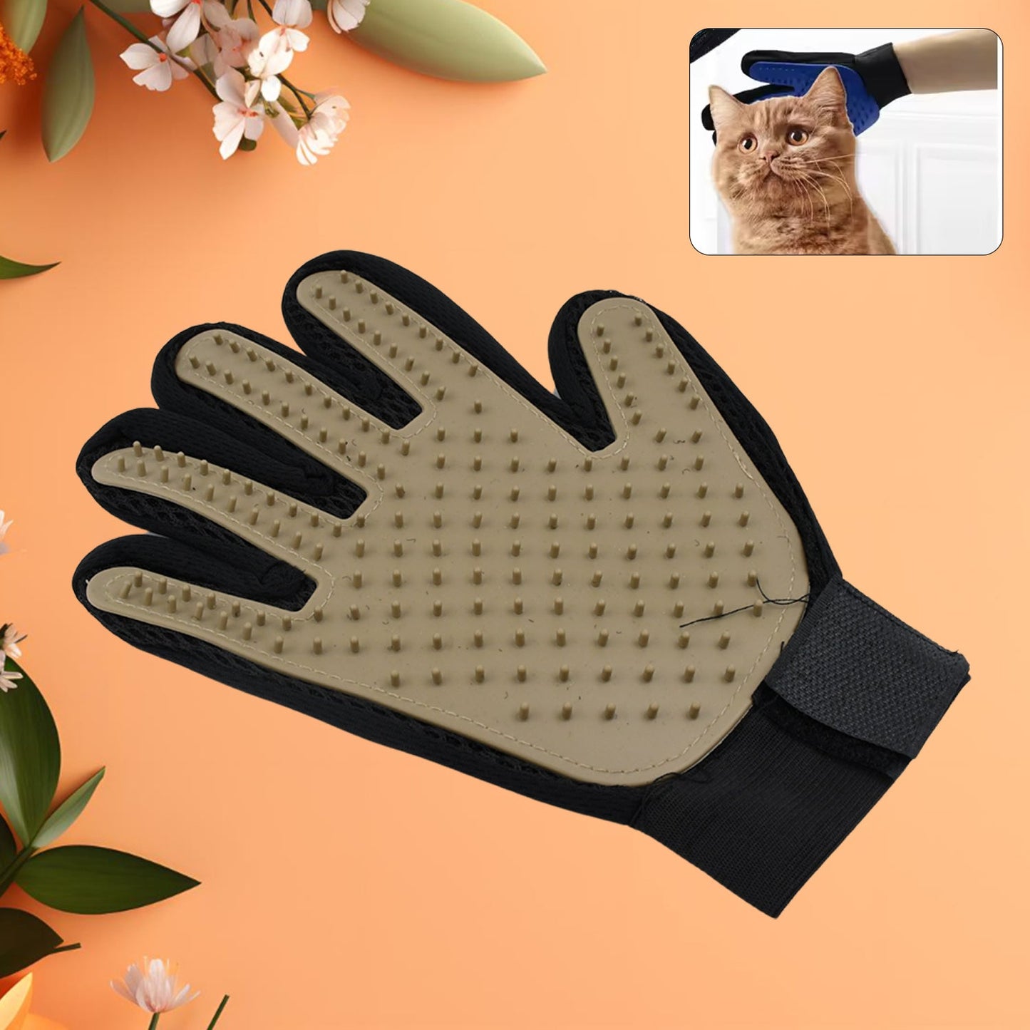 Dark Brown True Touch Gloves Gloves Bathing Tool (1 Pc) - Springkart 