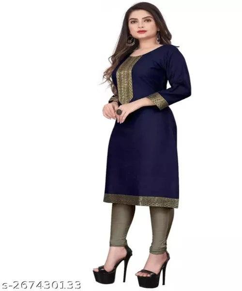 stylelist kurti with work - Springkart 