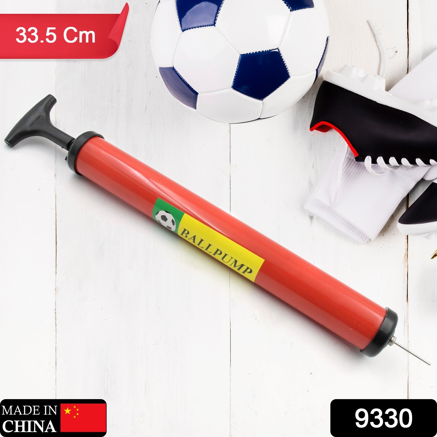Inflator Air Ball Pump Soft Bouncing Ball Development Kids Toy Sports Plastic Pump For Soccer Basketball Football Volleyball Ball (24 Cm 33.5 Cm) - Springkart 