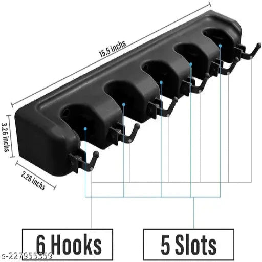 Heavy Duty Mop and Broom Holder Wall Mounted