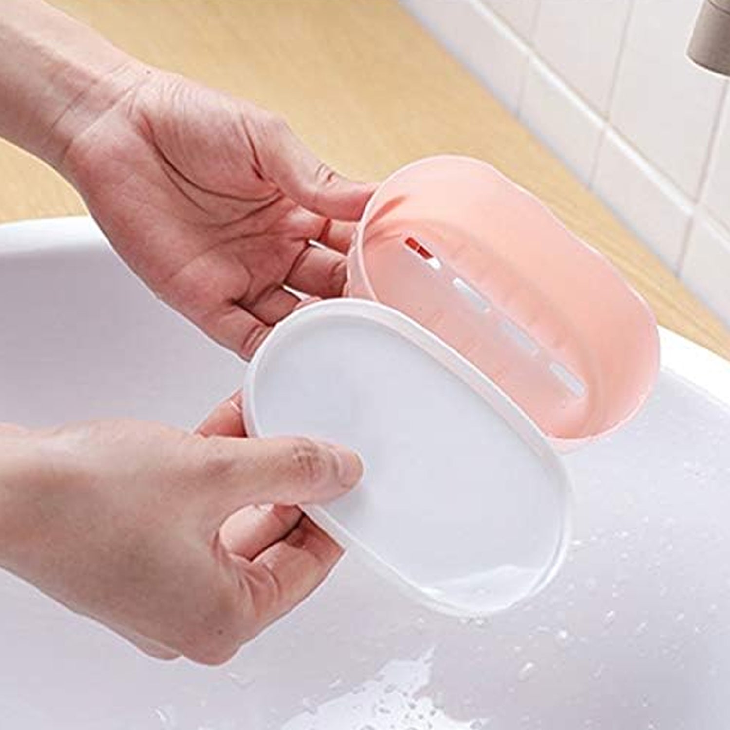 Soap Container Soap Box Household Kitchen And Bathroom Can Use Pp Material Drain Box Double Soap Dish For Bathroom Shower Home Outdoor Camping (1 Pc) - Springkart 