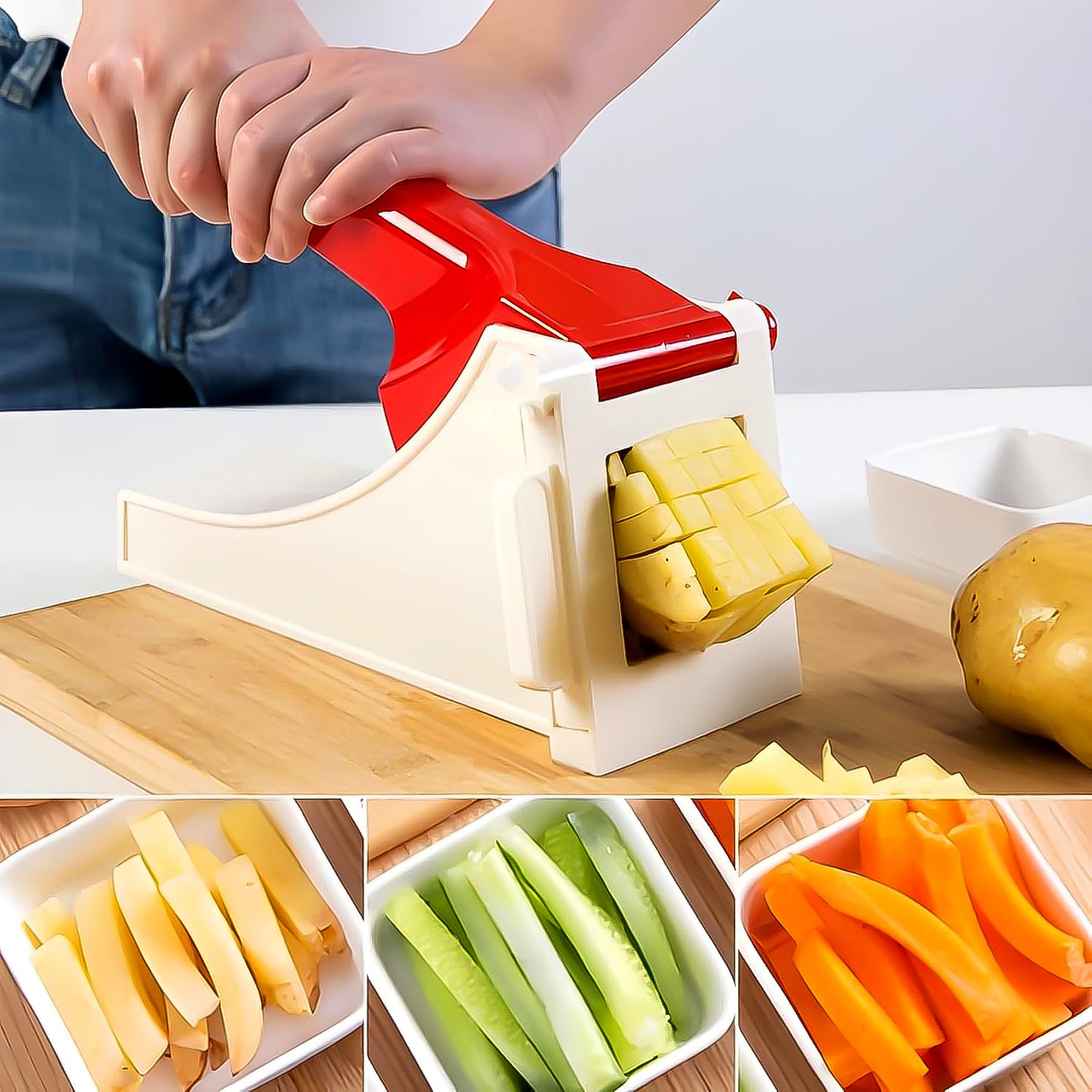 Plastic Potato Vegetable Chips Maker (1 Pc) - Springkart 