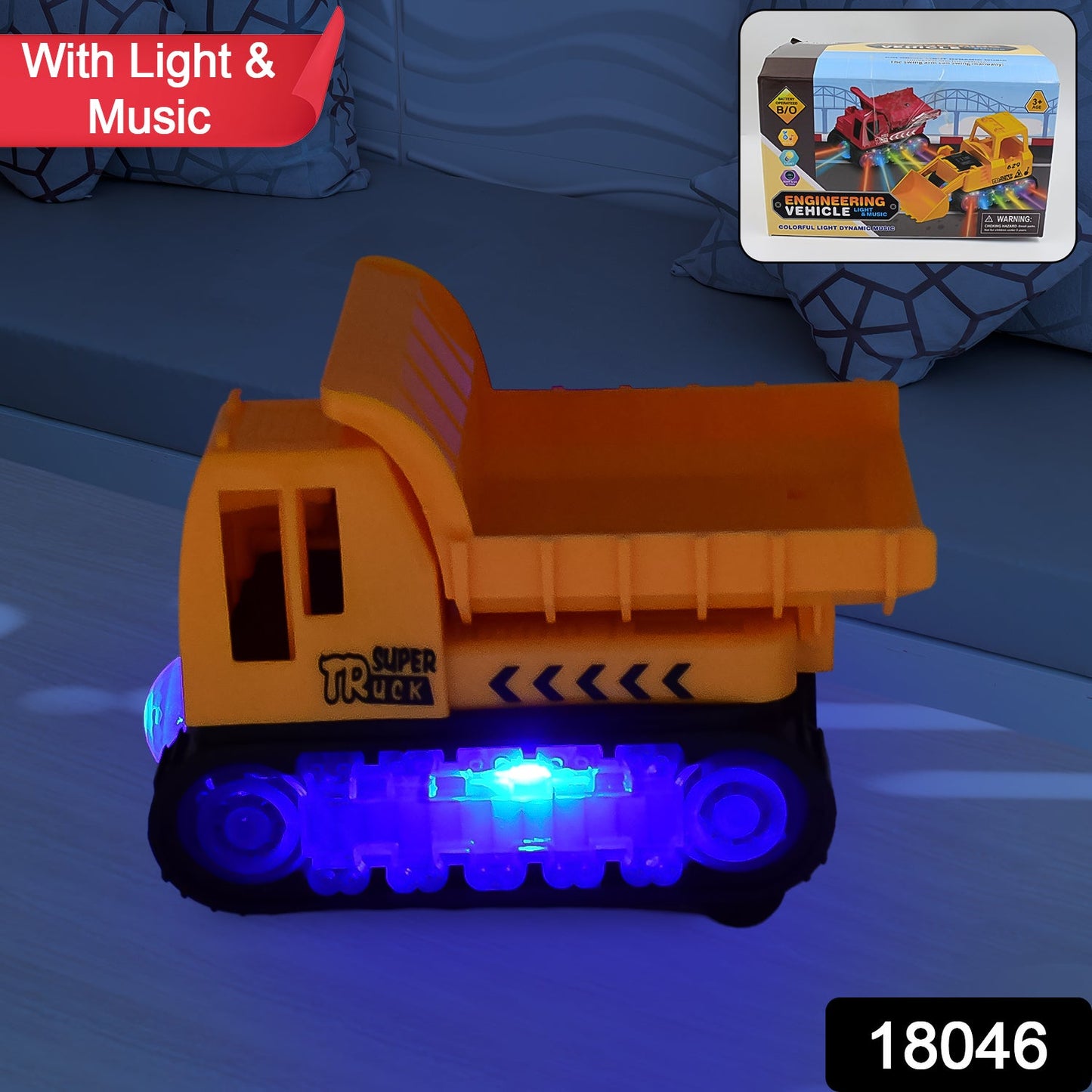Engineering Vehicle Toys for Kids - Self-Driving Super Dump Truck Toy | Self-Driving Trucks, Engineering truck Electric Vehicle Toys boys birthday gift toys (1 Pc) - Springkart 