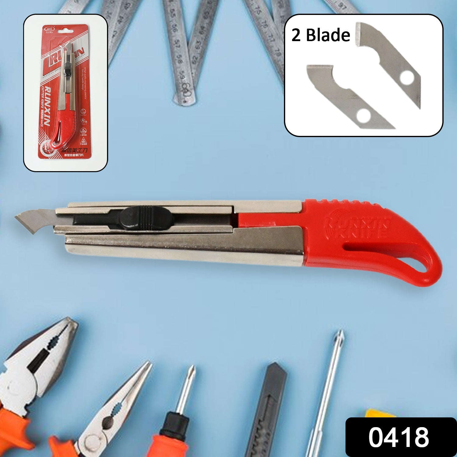 Multi-Use Plastic Cutter with Plastic Cutting Blade and Precision Knife Blade - Springkart 