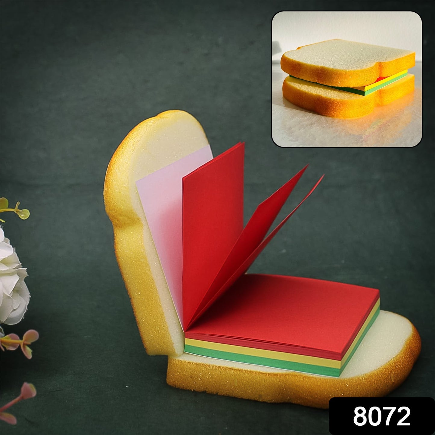Sandwich Shaped Notepad / Sticky Notes / Memo Pads, Unique Mini Notes (Multicolor) - Springkart 