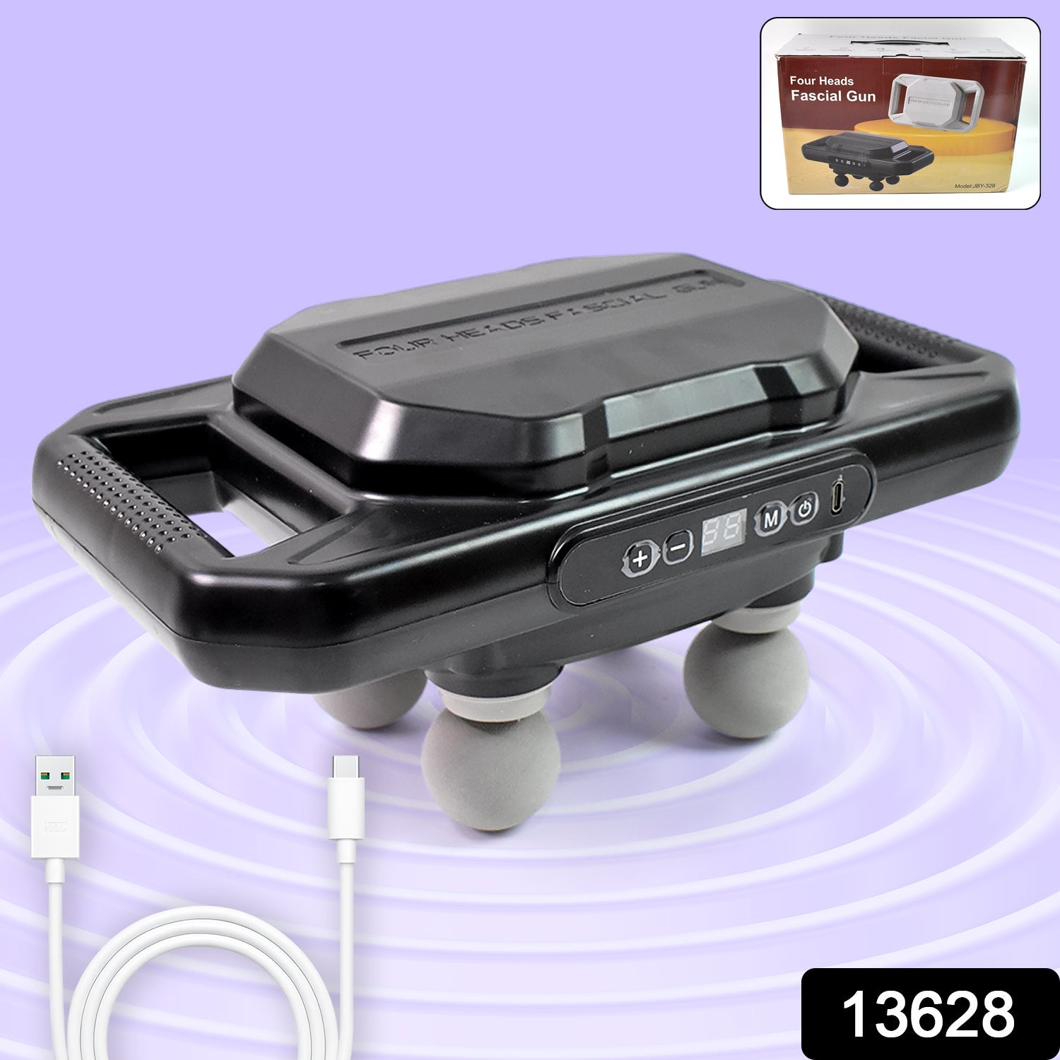 Handheld Full Body Massager 4-Head Massage Gun (1 Pc / Mix Color) - Springkart 