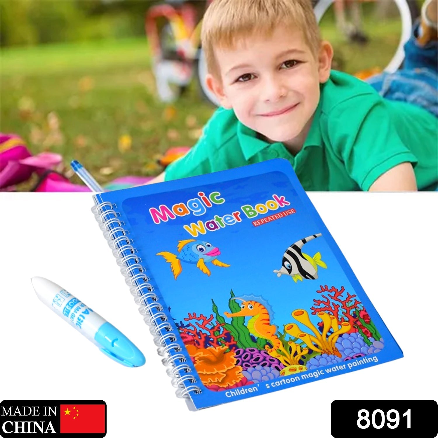 Magic Water Quick Dry Book Water Coloring Book Doodle with Magic Pen Painting Board - Springkart 