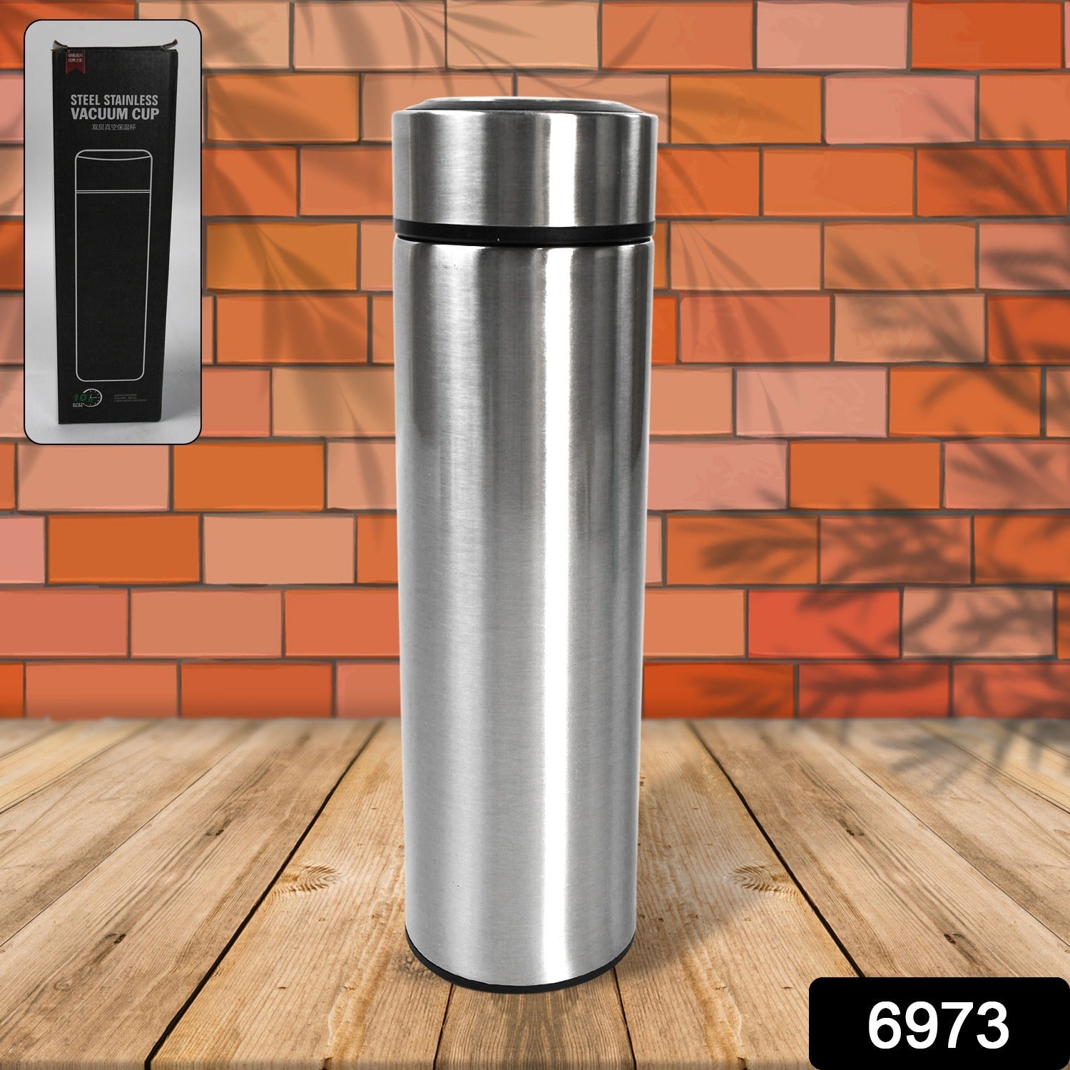 Double Stainless Steel Wall Smart Flask Vacuum Insulated Water Bottle | Perfect for Hot and Cold Drinks | for Campaign Travelling (450ml Approx) (Mix Color / Mix Design)) - Springkart 