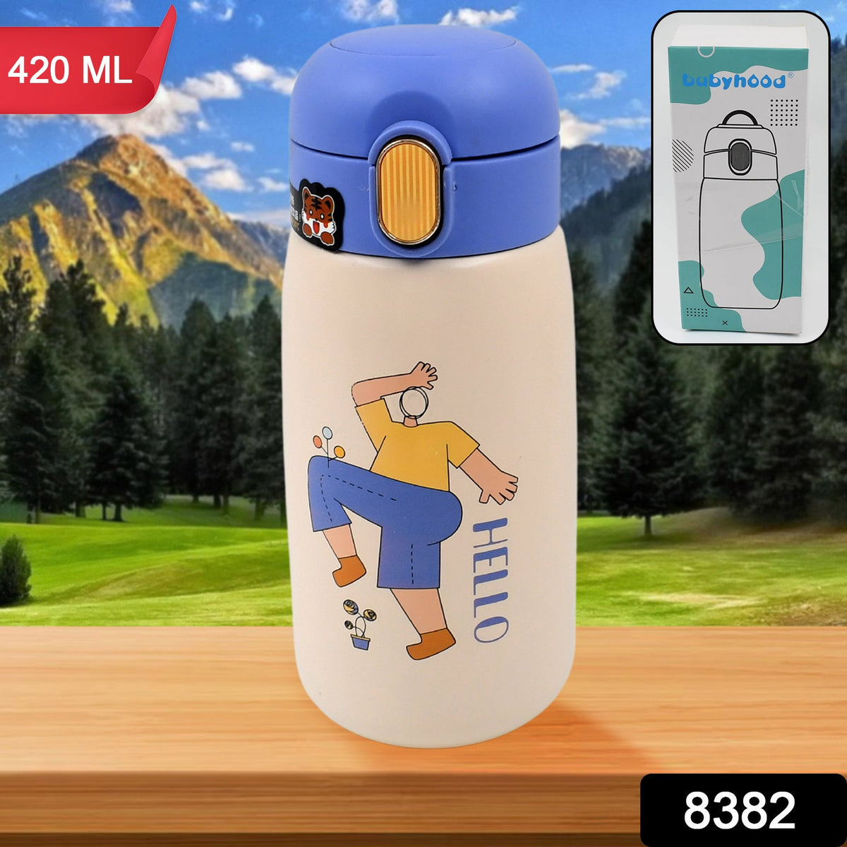 Double walled Stainless Steel Water Bottle (420 ML Approx) - Springkart 