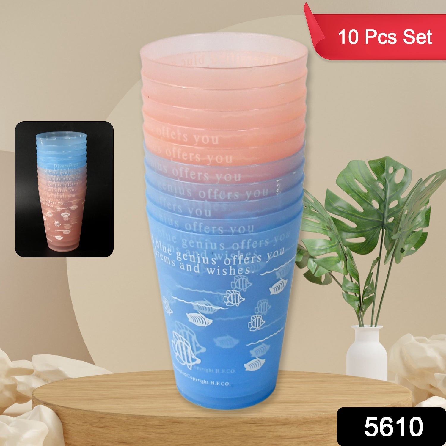 PLASTIC LIGHTWEIGHT GLASS REUSABLE DRINKING GLASS DISHWASHER SAFE BEVERAGE GLASSES FOR KITCHEN WATER GLASSES (10 Pc Set) - Springkart 