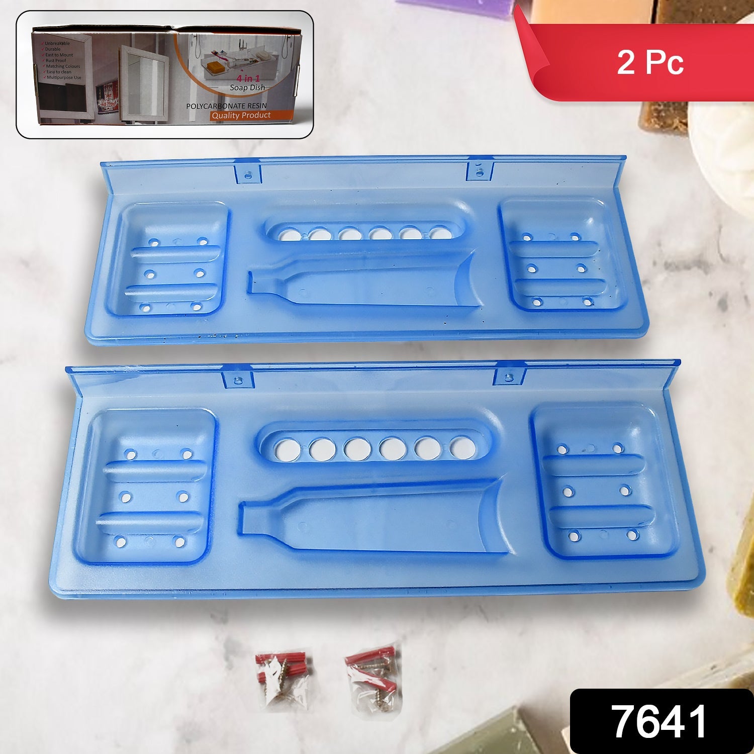 Shop a wide range of bathroom ware products from Pure Source India, in this pack there coming 4in1 glass soap dish, which is suitable to use on stand .It is having unique design of products will enhance beauty of your bath room. - Springkart 