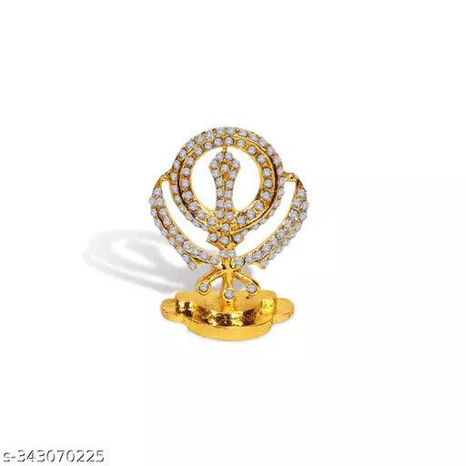 Sikh Religious Symbol Khanda Sahib Idol (Nano Khanda St/256) Multicolor Metal God Stand - Springkart 