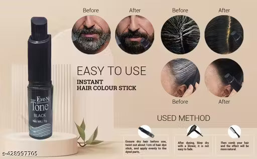 Semi Permanent Hair Dye Stick I 7g each I Black (Black, Pack Of 6)