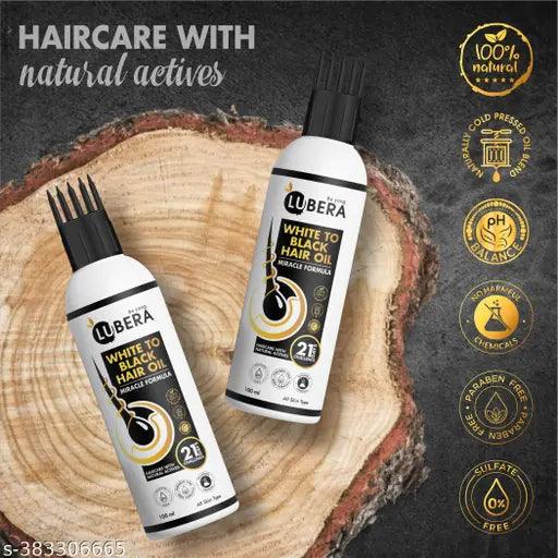 Lubera Introducing Our 21 Days Challenges To White To Black Hair Oil (Pack Of 1*100 Ml)