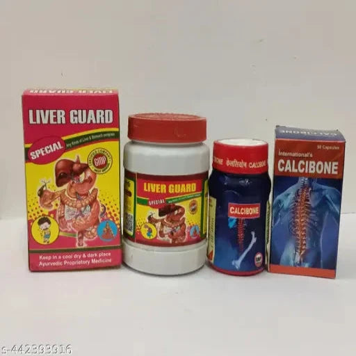 CALCIBONE 50 capsules + LIVER GUARD 100 GM POWDER