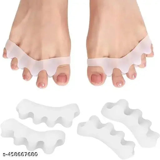 Silicone Gel Toe Separator for Pain Relief 5 Holes Orthopedic High Elastic Toe Straightener