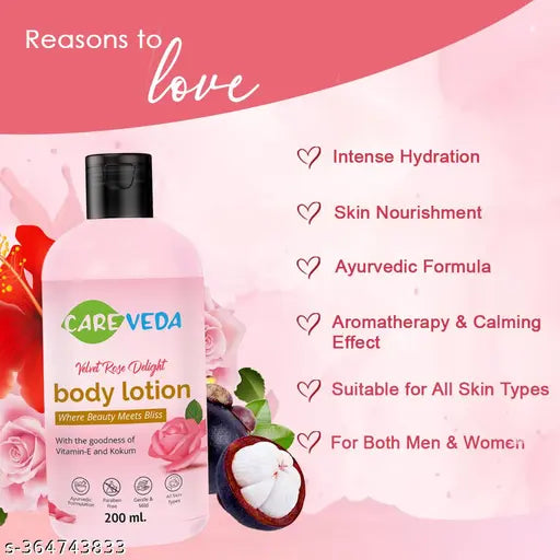 Body Lotion Combo Set of 2 - Rose Delight 200 ml, Kesar Chandan 200 ml, For All Skin Types - Springkart 