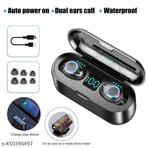 F9/M10/M19/M28 Wireless Earbuds TWS 5.1 Large Screen Dual LED Digital Display