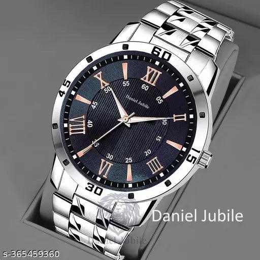 Rishtey Men style Boys Hand Watch Classy Men Analogue Causal Sliver Stainless Steel Analog Watch - Springkart 