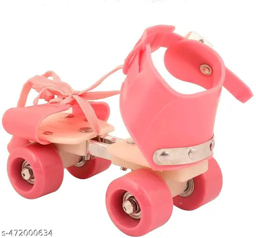 Skating Shoes with Adjustable up to 5-12 Years Age Group (Pink Colors)