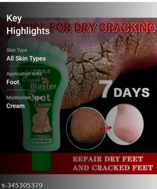 Crack Blaster Repair - Cracked Skin, Heel, Finger Healing Balm Cream (100gm)