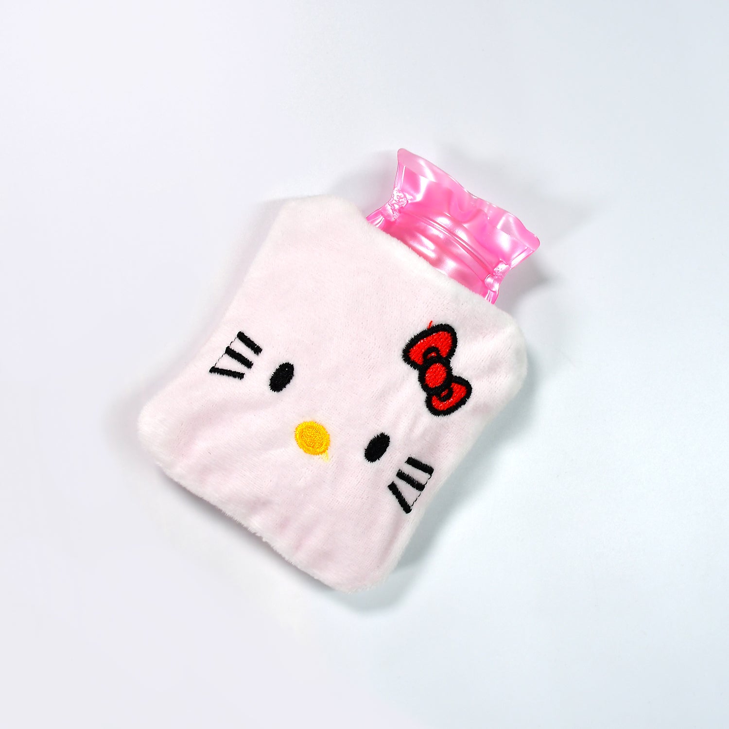 6526 White Hello Kitty Small Hot Water Bag With Cover For Pain Relief Neck Shoulder Pain And Hand Feet Warmer Menstrual Cramps. - Springkart 
