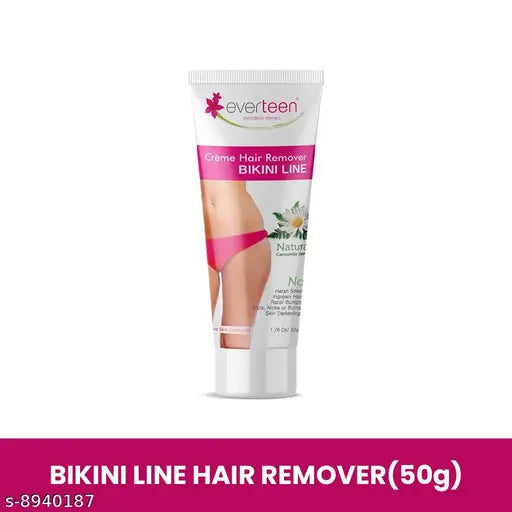 everteen Bikini Line Hair Remover Creme - Natural for Women 1 Pack (50g Each) - Springkart 