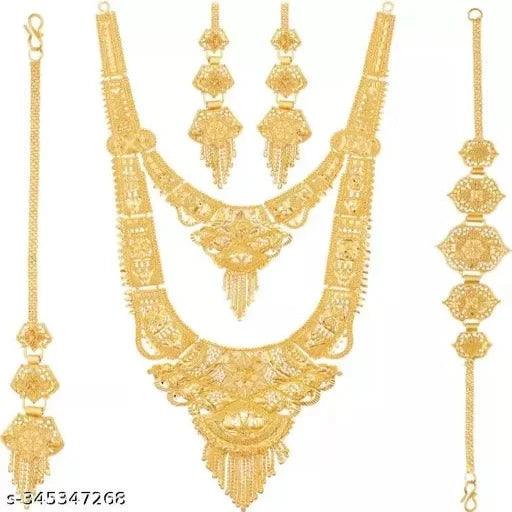 ALLOY GOLD PLATED JEWELERY SET - Springkart 