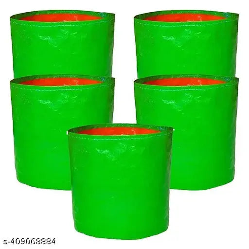 Grow Bags 12x12 inches, 240 GSM Strong, Terrace Gardening Vegetable Planting Bag Pack of 5 - Springkart 