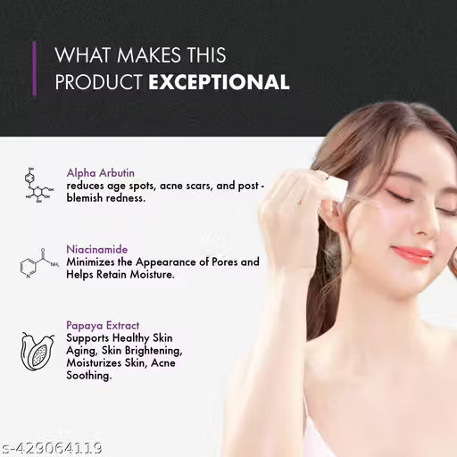 Foley Alpha Arbutin 2% Serum for Reduce acne scars, Hyperpigmentation With Niacinamide & Hyaluronic acid for Men-Women 30ml