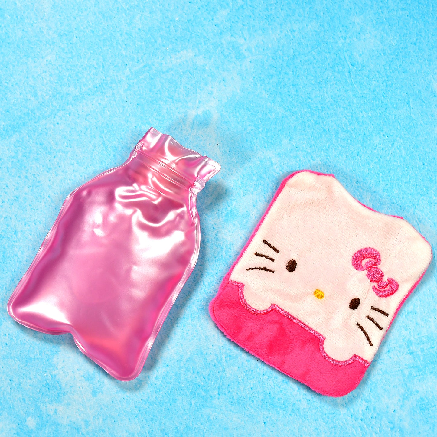 6520 Pink Hello Kitty Small Hot Water Bag With Cover For Pain Relief Neck Shoulder Pain And Hand Feet Warmer Menstrual Cramps. - Springkart 