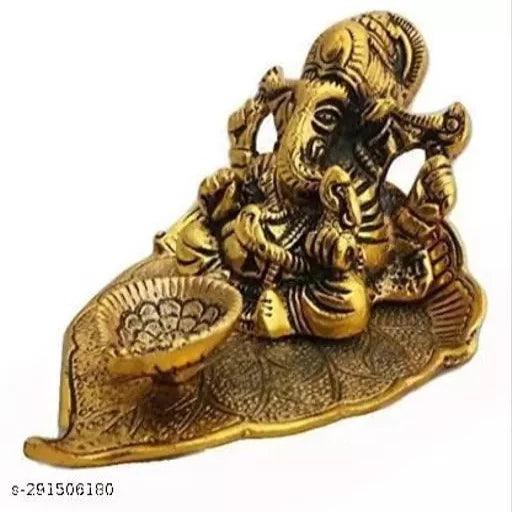 Ganesh On Pipal Leaf One Diya Set For Vastu - Springkart 