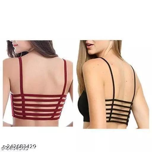 6 strap fancy padded bra - Springkart 