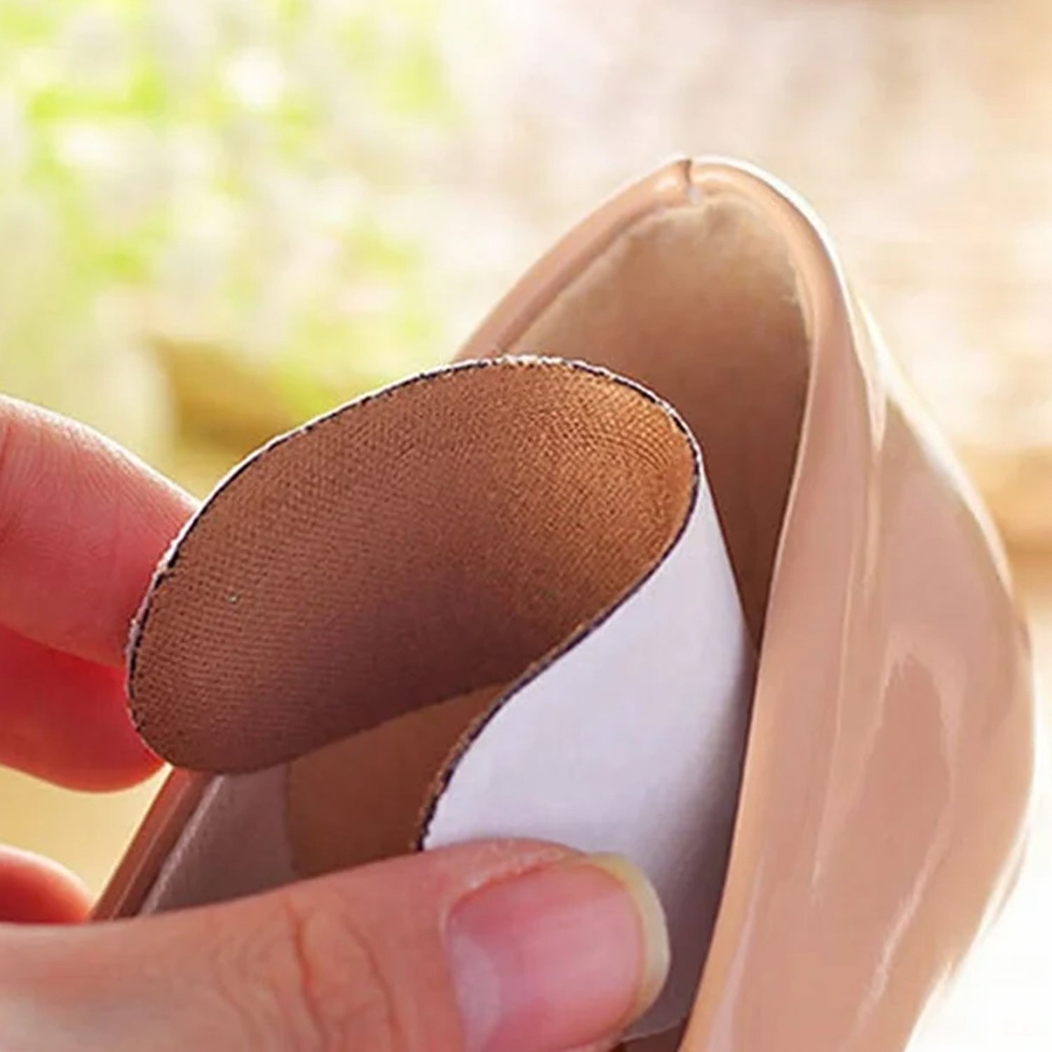 Fabric Sticky Shoe Back Heel Insoles Protector Liner Pads (1 Pair) - Springkart 