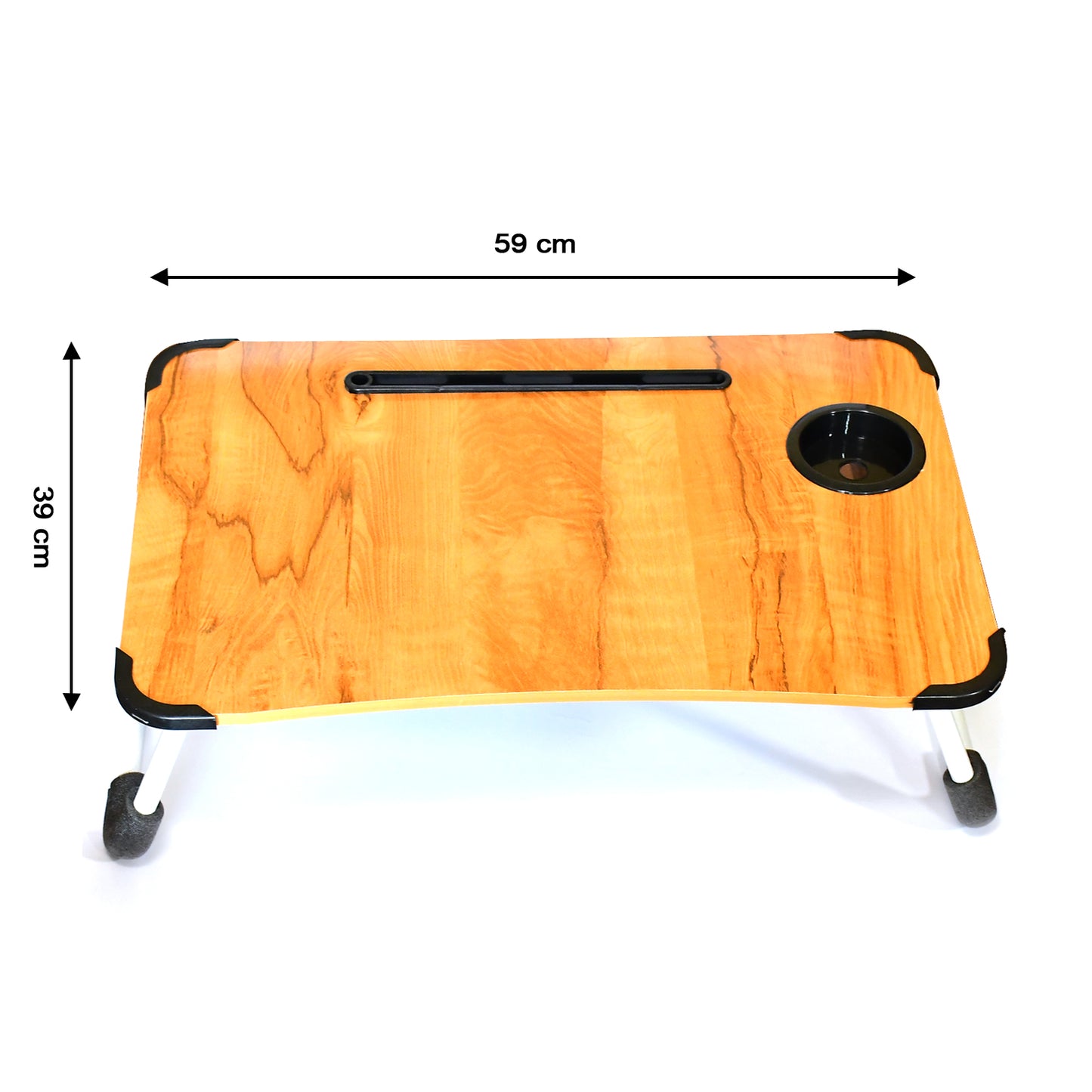 4990 Laptop Table Foldable Portable Notebook Bed Lap Desk Tray Stand Reading Holder With Coffee Cup Slot For Breakfast Reading Movie Watching. - Springkart 