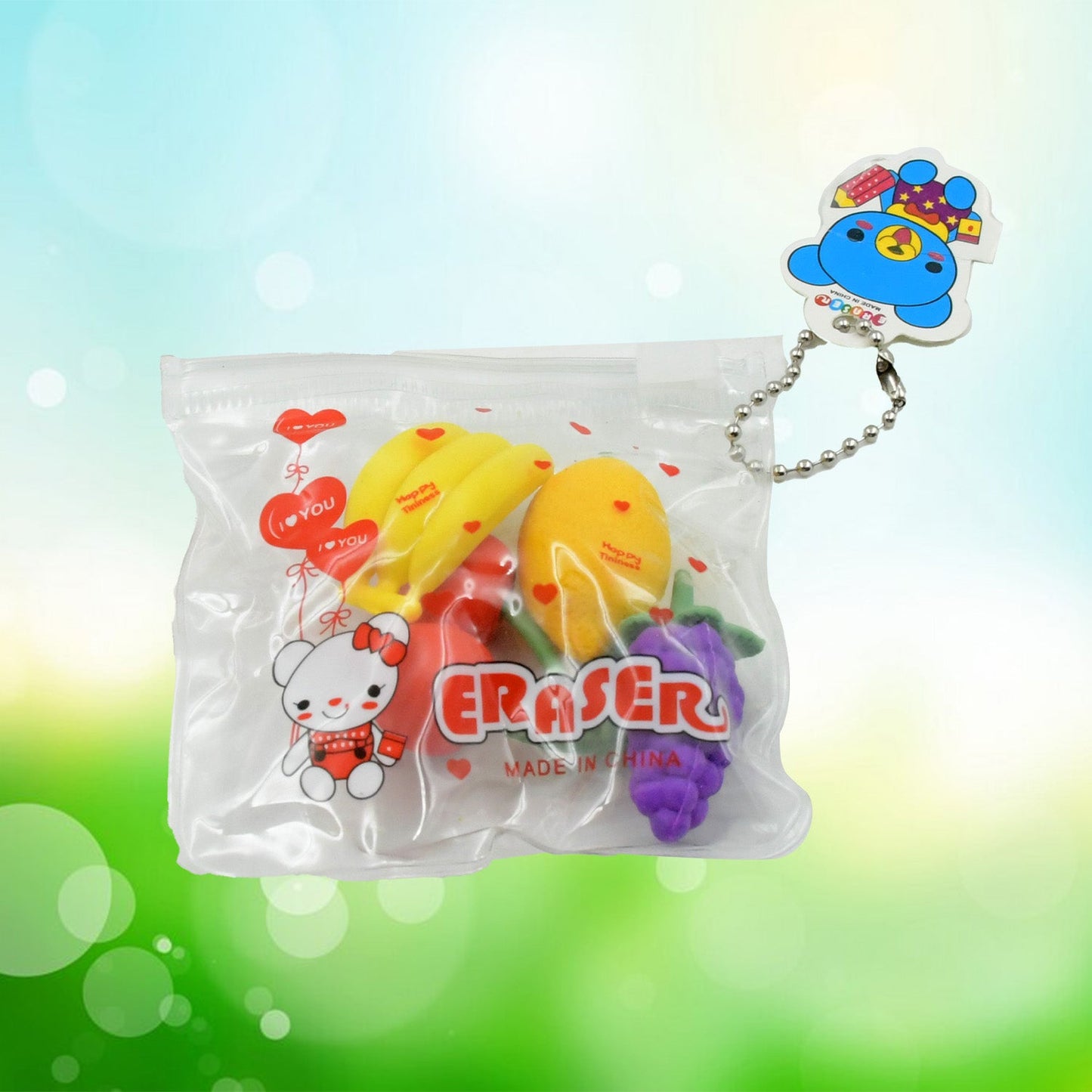 Mini Cute Vegetables and Fruits Erasers or Pencil Rubbers for Kids, 1 Set Fancy & Stylish Colorful Erasers for Children, Eraser Set for Return Gift, Birthday Party, School Prize, 3D Erasers (4 pc Set) - Springkart 