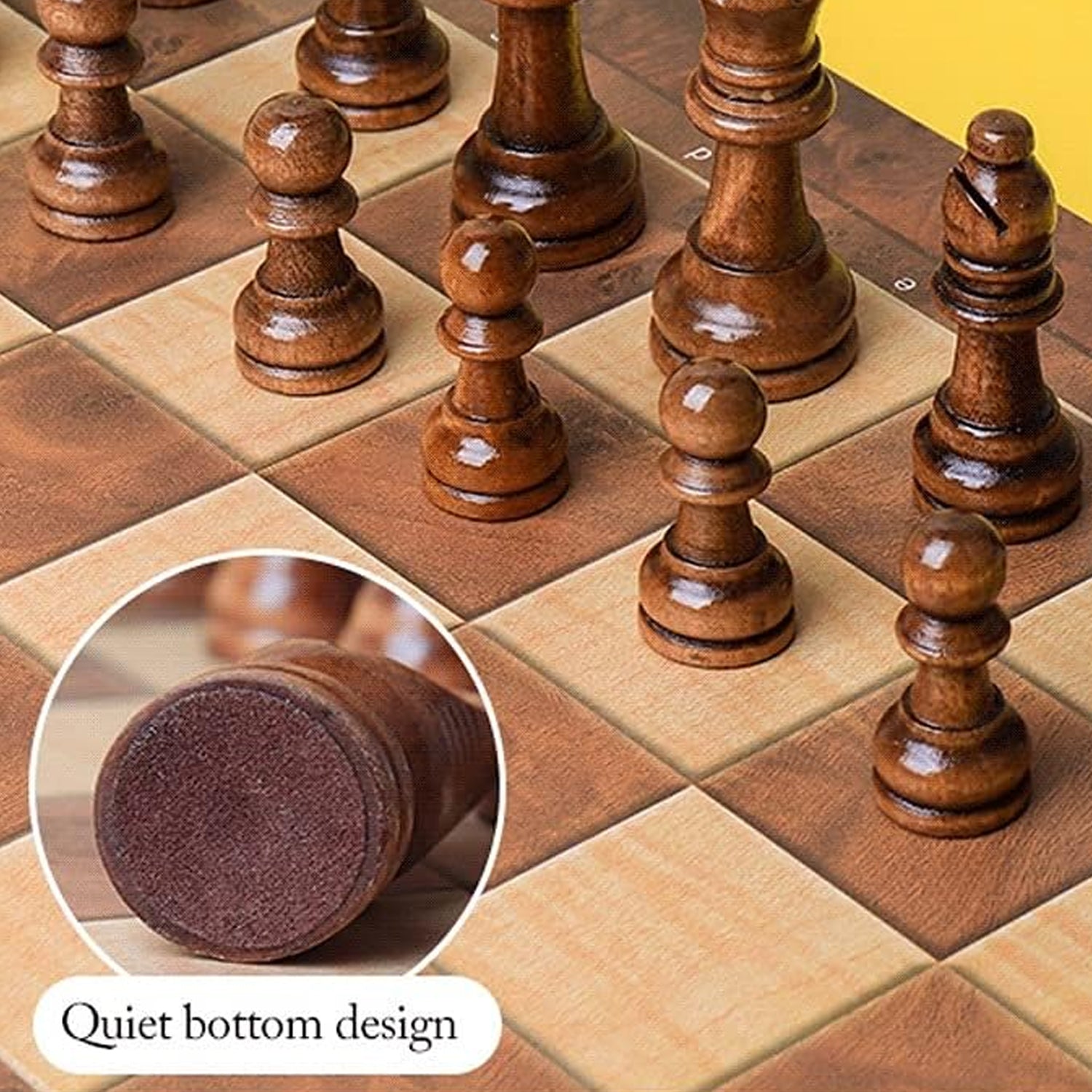 Foldable Wooden Chess Board Set (30 30 Cm 1 Set) - Springkart 