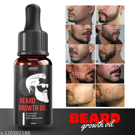 Arsh New & Advanced ARSH Beard Growth Oil- For Faster Beard Growth & Patchy Beard With Redensyl and 10 Essential oils , Sensational Intensive Beard Oil & Advanced Gentle Beard Oil - fast beard growth oil for mens beard oil 30 ml ( DADHI OIL , MOOCH OIL )