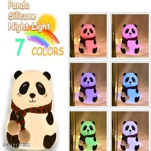 Panda Light Lamp, Kids Night Light, Silicone lamp, Rechargeable - Close Eye