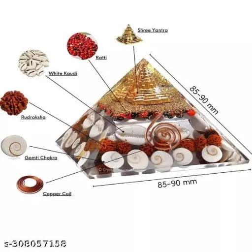 Nick enterprise Gomti Chakra Pyramid - Large Orgonite Pyramid with Shree Yantra - Springkart 