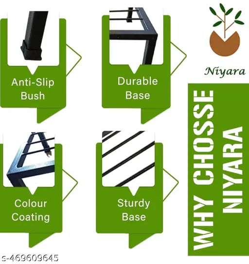 Metal Planter Stand || Plant Stand for Pots|| Outdoor Plant Stand (Square Stand (Set of 4 )) Planter stande pot  Palnter  Plant pot